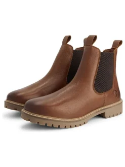 Leder-Chelsea-Boots in Hellbraun>TRAVELIN'