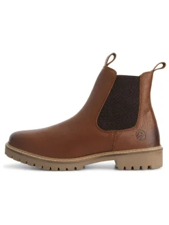 Leder-Chelsea-Boots in Hellbraun>TRAVELIN'
