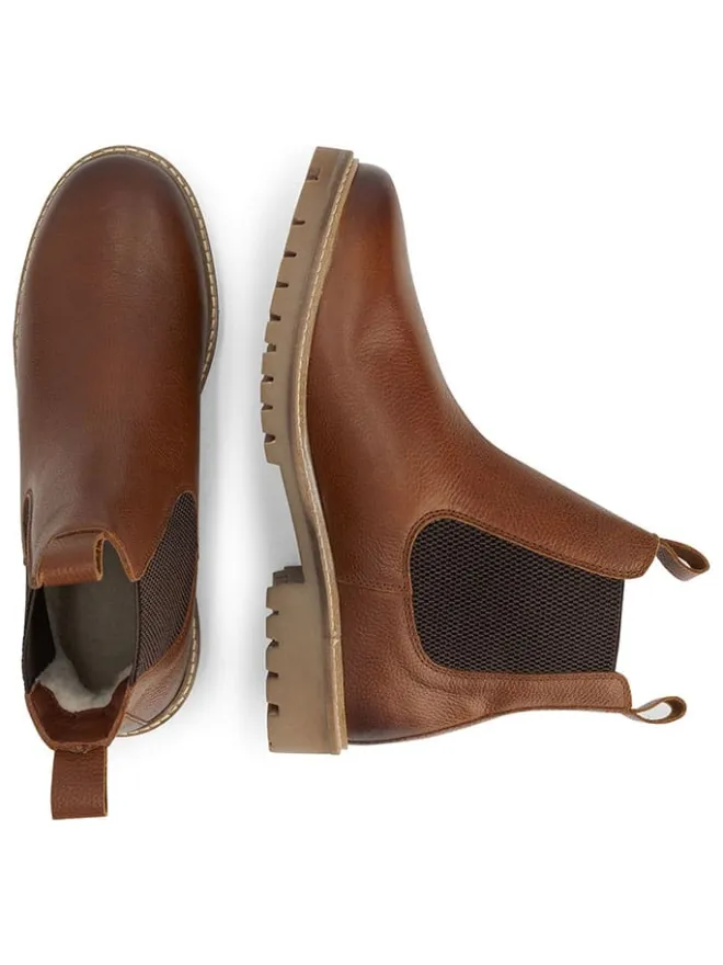 Leder-Chelsea-Boots in Hellbraun>TRAVELIN'