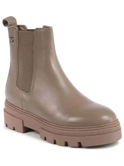 Tommy Hilfiger Shoes Stiefeletten^Leder-Chelsea-Boots in Hellbraun