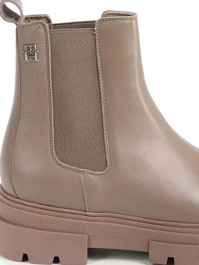 Tommy Hilfiger Shoes Stiefeletten^Leder-Chelsea-Boots in Hellbraun