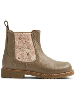 Leder-Chelsea-Boots in Hellbraun>Wheat