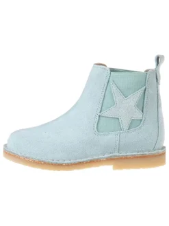 Leder-Chelsea-Boots in Hellblau>kmins