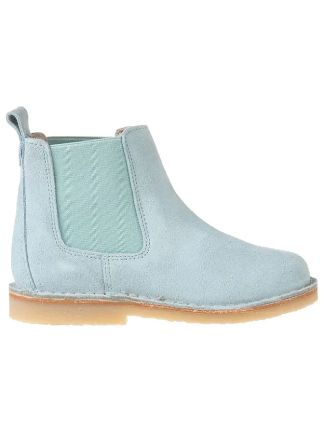 Leder-Chelsea-Boots in Hellblau>kmins