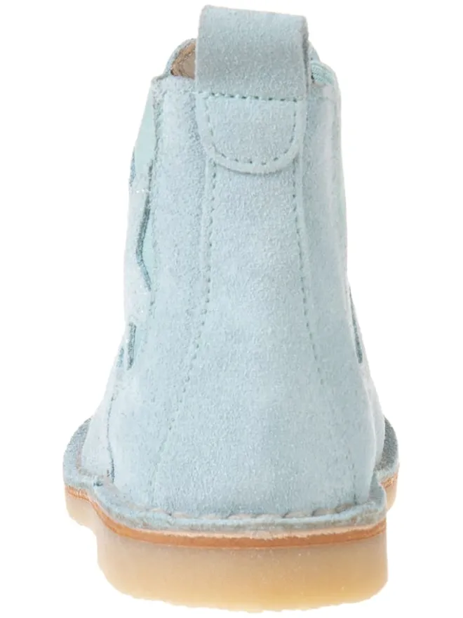 Leder-Chelsea-Boots in Hellblau>kmins