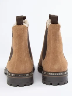 Leder-Chelsea-Boots in Hellbraun><noscript><img width=