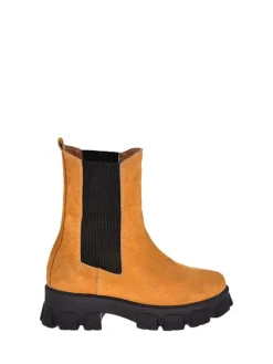 Leder-Chelsea-Boots in Hellbraun>Moosefield Online