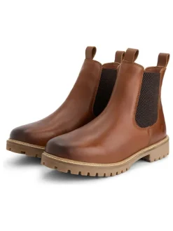 Leder-Chelsea-Boots in Hellbraun>TRAVELIN' Outlet