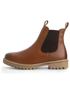 Leder-Chelsea-Boots in Hellbraun>TRAVELIN' Outlet