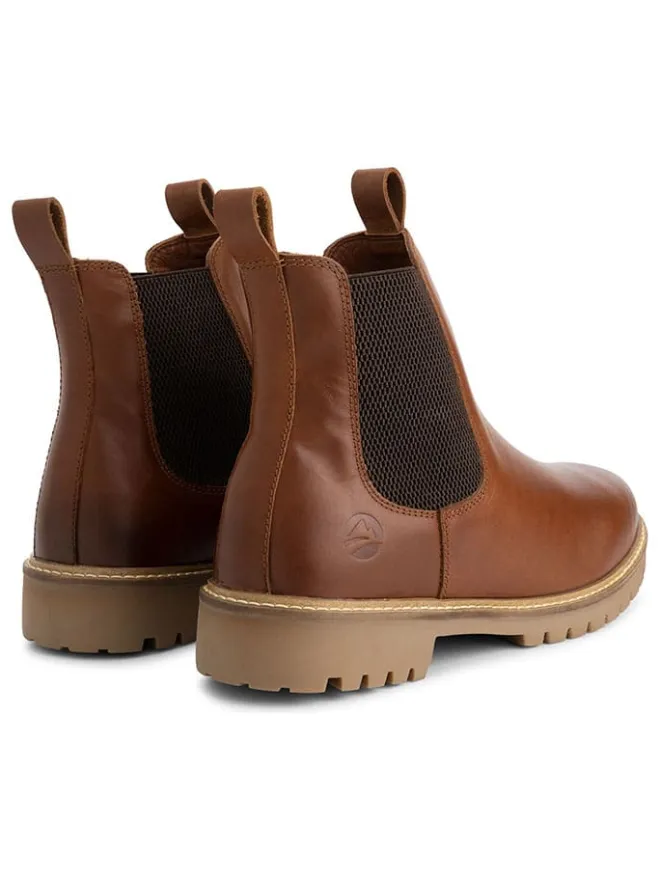 Leder-Chelsea-Boots in Hellbraun>TRAVELIN' Outlet