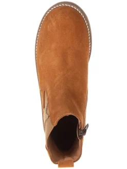 Leder-Chelsea-Boots in Hellbraun><noscript><img width=