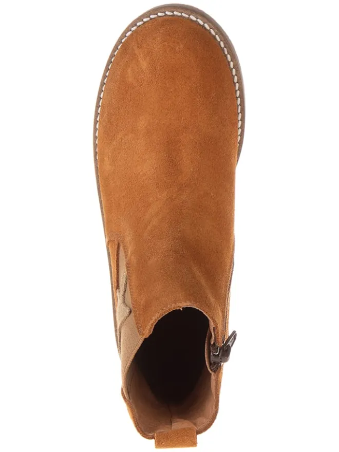 Leder-Chelsea-Boots in Hellbraun>lamino Online