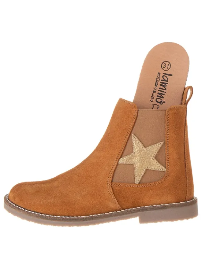 Leder-Chelsea-Boots in Hellbraun>lamino Online