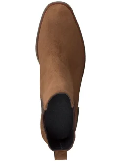 Leder-Chelsea-Boots in Hellbraun><noscript><img width=