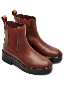 Leder-Chelsea-Boots in Hellbraun>Tommy Hilfiger Shoes Online