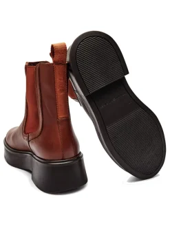 Leder-Chelsea-Boots in Hellbraun><noscript><img width=