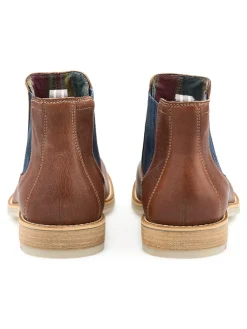 Leder-Chelsea-Boots in Hellbraun><noscript><img width=