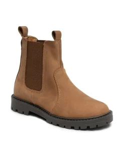 Leder-Chelsea-Boots in Hellbraun>bisgaard New