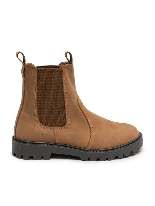 Leder-Chelsea-Boots in Hellbraun>bisgaard New