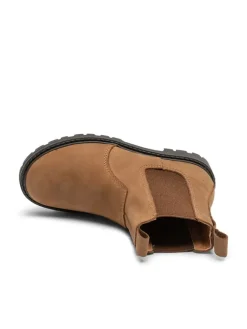 Leder-Chelsea-Boots in Hellbraun><noscript><img width=