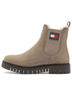 Leder-Chelsea-Boots in Khaki>Tommy Hilfiger Shoes Clearance