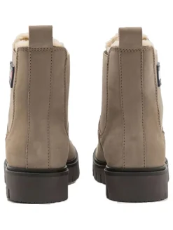 Leder-Chelsea-Boots in Khaki><noscript><img width=