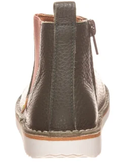 Leder-Chelsea-Boots in Khaki><noscript><img width=