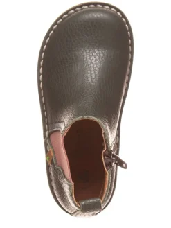 Leder-Chelsea-Boots in Khaki><noscript><img width=