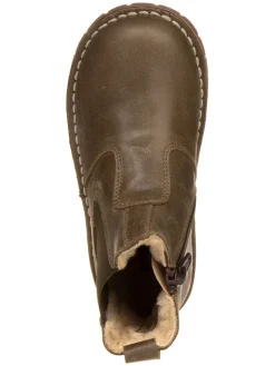Leder-Chelsea-Boots in Khaki><noscript><img width=