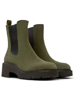 Leder-Chelsea-Boots in Khaki>Camper Hot