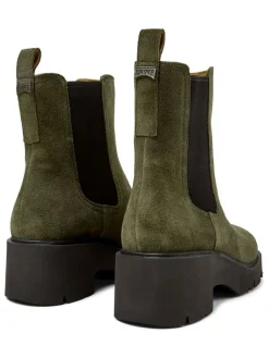 Leder-Chelsea-Boots in Khaki><noscript><img width=