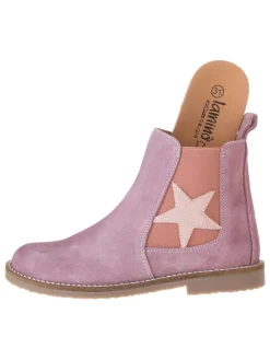 Leder-Chelsea-Boots in Rosa><noscript><img width=