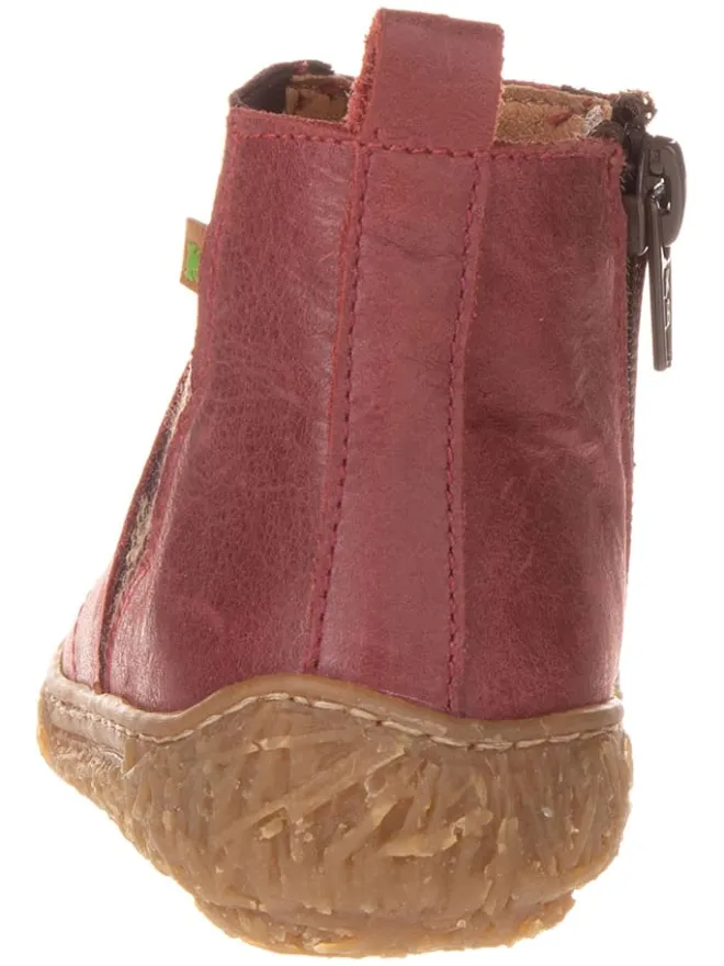 El Naturalista Stiefeletten·Chelsea Boots^Leder-Chelsea-Boots in Rot