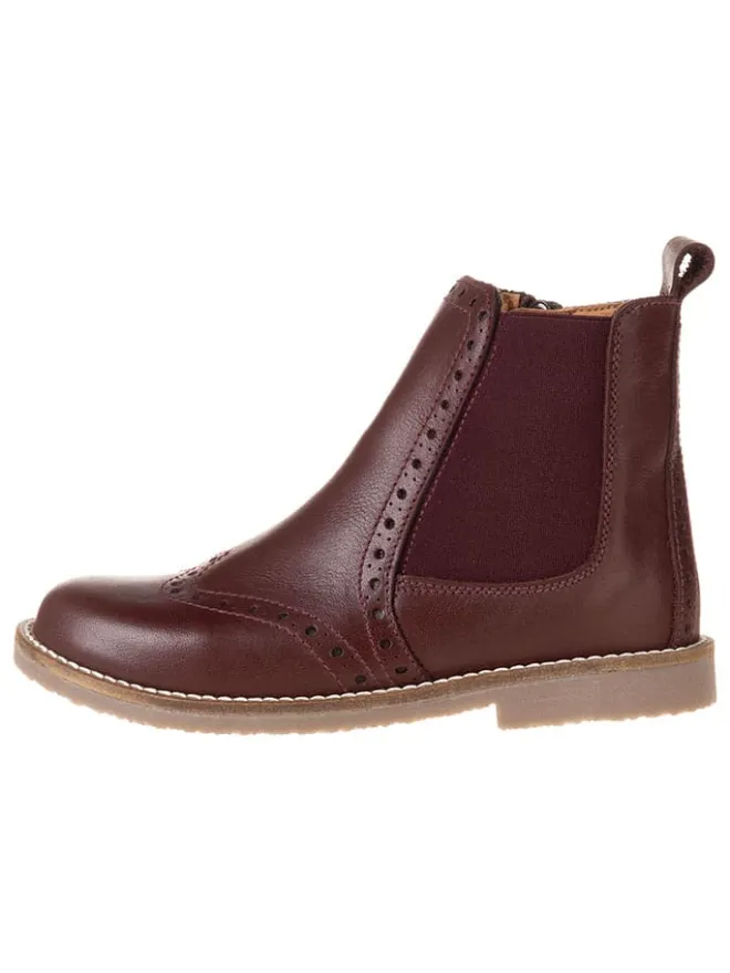 Leder-Chelsea-Boots in Rot>lamino Online