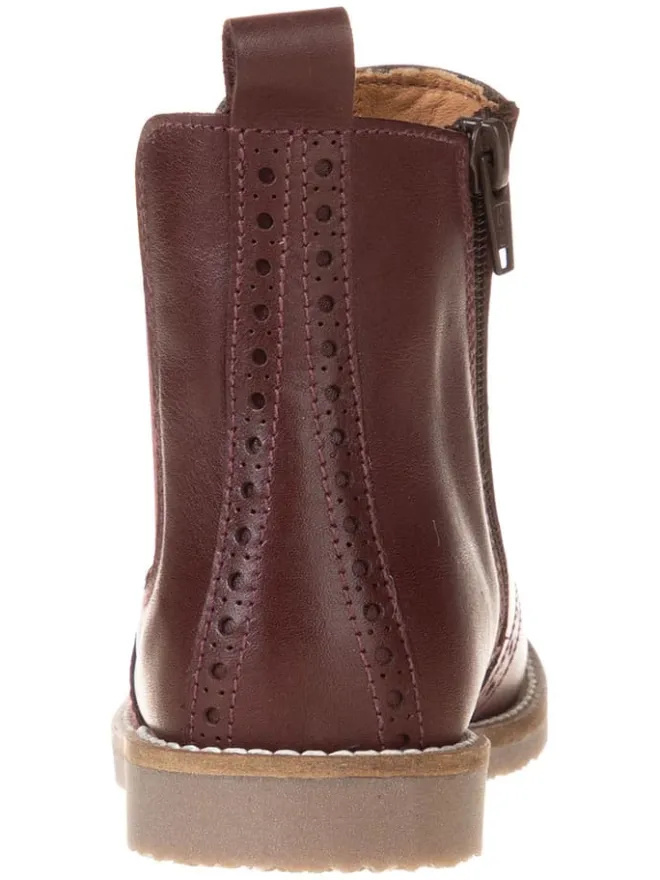 Leder-Chelsea-Boots in Rot>lamino Online
