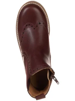 Leder-Chelsea-Boots in Rot><noscript><img width=