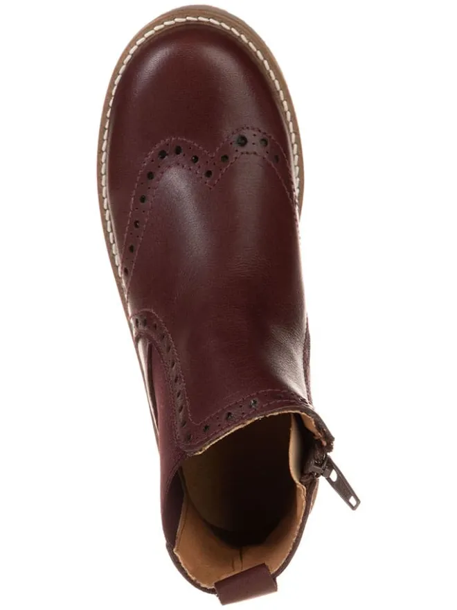 Leder-Chelsea-Boots in Rot>lamino Online