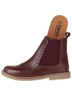 Leder-Chelsea-Boots in Rot><noscript><img width=