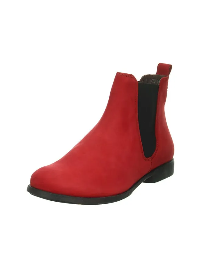 Think! Stiefeletten^Leder-Chelsea-Boots in Rot