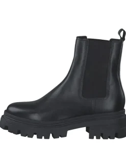 Leder-Chelsea-Boots in Schwarz>Tamaris Best