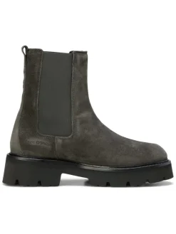 Leder-Chelsea-Boots in Schwarz><noscript><img width=
