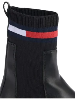 Leder-Chelsea-Boots in Schwarz><noscript><img width=