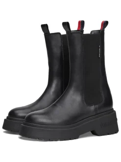 Tommy Hilfiger Shoes Stiefeletten^Leder-Chelsea-Boots in Schwarz