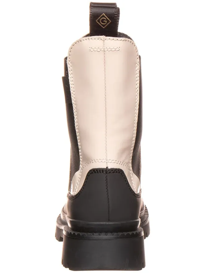 GANT Footwear Stiefeletten^Leder-Chelsea-Boots in Schwarz/ Beige