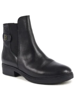 Tommy Hilfiger Shoes Stiefeletten^Leder-Chelsea-Boots in Schwarz