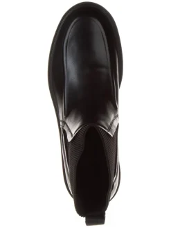 Leder-Chelsea-Boots in Schwarz><noscript><img width=