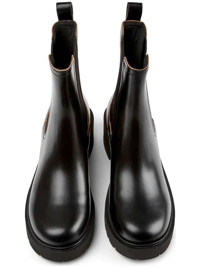Leder-Chelsea-Boots in Schwarz>Camper Discount