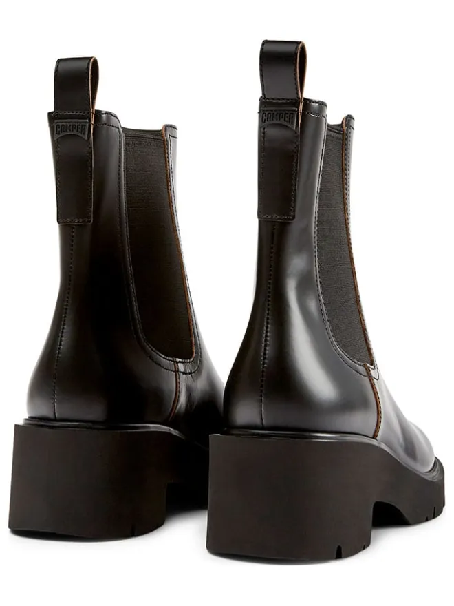 Leder-Chelsea-Boots in Schwarz>Camper Discount