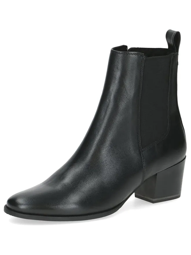 Leder-Chelsea-Boots in Schwarz>Caprice New