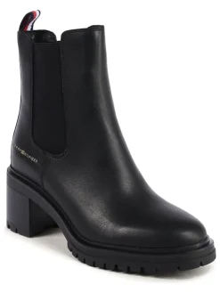 Leder-Chelsea-Boots in Schwarz>Tommy Hilfiger Shoes